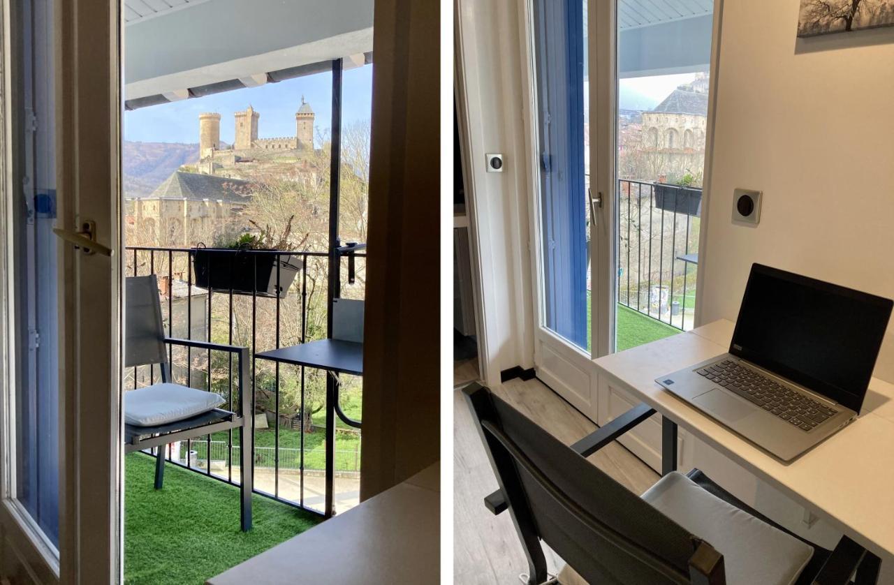 Aux 4 Logis Appart-Hotel - Studio Le Roof - Une Vue Splendide - Petit Dejeuner Inclus 1Ere Nuit Foix Exterior photo